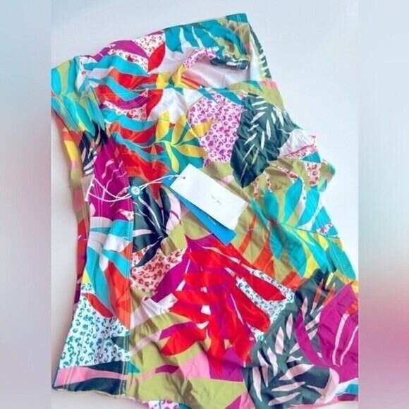 BLEU BY ROD BEATTIE Wild at Heart High-Waist Swim Skirt swimwear, swimsuit 16W - Picture 10 of 16